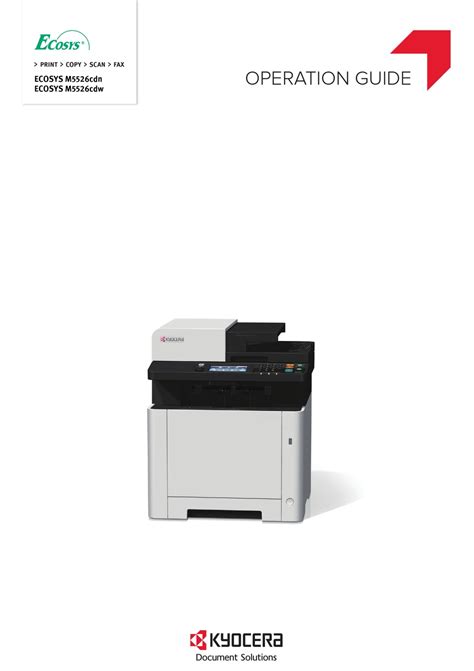 KYOCERA ECOSYS M5526CDW QUICK MANUAL Pdf Download