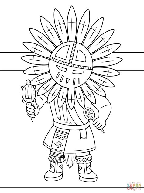 Kachinas Colouring Pages Coloring Pages Woodworking Patterns Painting Patterns