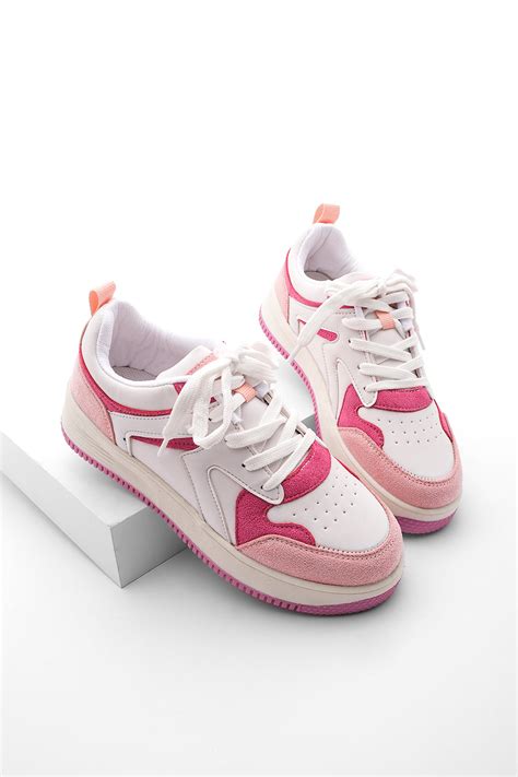 Kadın Sneaker Kalın Taban Spor Ayakkabı Aryan Fuşya Marjin. 