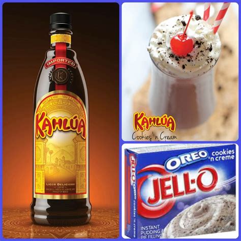 Kahlua Cookies And Cream Pudding Shots 1 small Pkg. cookies