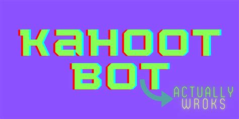 kahoot-bot. Send a (realistically) unlimited amount of bots to a Kahoot game. The bots are unable to. Answer Questions; Complete Puzzle Captcha; Anything other than joining; Use the CLI to send bots #. 
