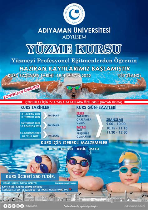 Kahramanmaraş belediye yüzme kursu