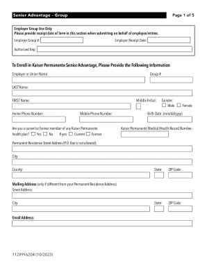 Kaiser Permit to Enroll Form Fill Out and Sign Printable PDF Template