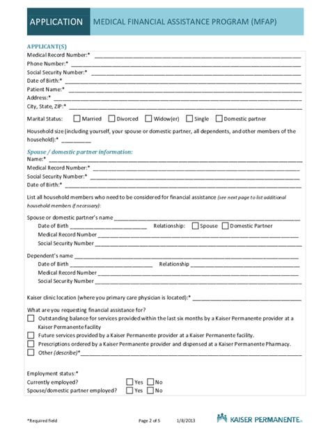 Kaiser Permanente Medical Financial Assistance (MFA) Program Please recycle. January 2022. ... Kaiser Permanente MFA Program PO Box 30006 Walnut Creek, CA 94598 . 