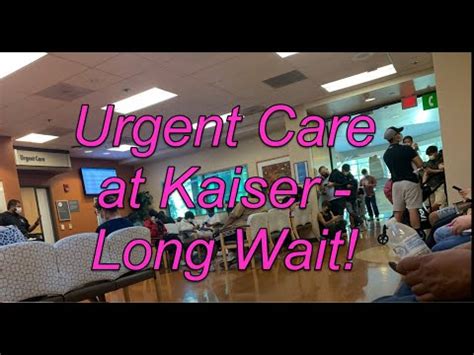 Walk-in urgent care is available at: Lancaster Medical Offices. 43112 15th St. W. Lancaster, CA 93534. 833-574-2273. Urgent Care: 9:00 am to 9:00 pm, 7 days a week. If you are sick or injured, you may have an urgent care need. Visit a Kaiser Permanente Urgent Care Facility near you in Antelope Valley.. 