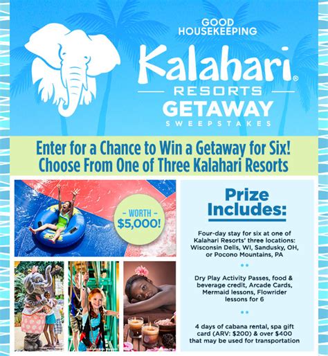 October 2023. Up To 80% Off Outlet Sale And Free Delivery. Clearance Sale: Up To 70% Off Special Offer + Free Delivery. $99 Kalahari Special Poconos. Subscribe And Win A Prize Valued At Over $5,000 At Kalahari Resorts. Kalahari Resorts Gift Cards Starting At $25. Obtain any Kalahari Resorts Promo Code & Coupon Code as well as $99 Kalahari .... 