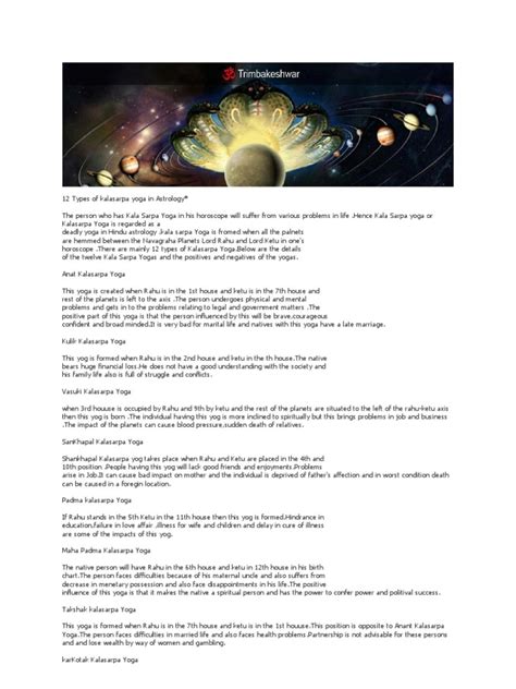 Kalasarpa Yoga PDF Scribd.