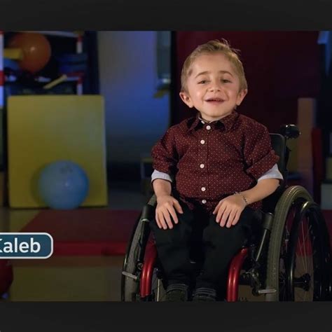 Kaleb wolff. I had been muting the commercials because they come on all too often on regular antenna tv. The one where his mom helps him get up and he talks about it being the best part of his day. It really sucks to see that now. I did another search and it shows it's this Kaleb, but it's actually a different Caleb with a brain tumor, not Kaleb Wolf De Melo. 