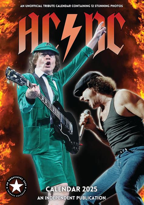 Kalender 2023 AC/DC Metall HEAVY HARD ROCK ACDC MAXI FORMAT