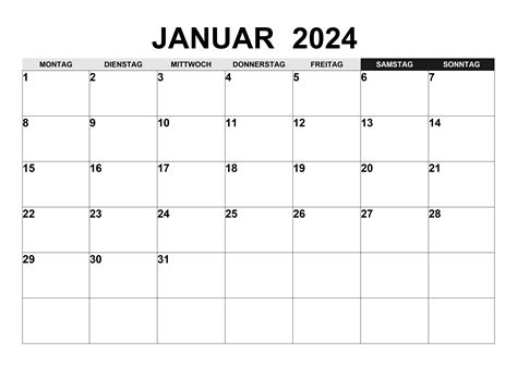 Kalender Januar 2024