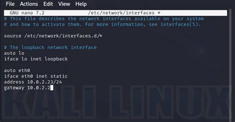 Kali linux static ip wlan0. ), and tools will report them differently.  In this ...