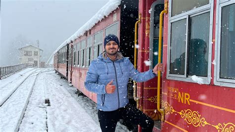 Kalka Shimla Toy Train In SNOWFALL 2024 Kalka to Manali