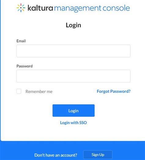 Kaltura Sign In . User ID. Password