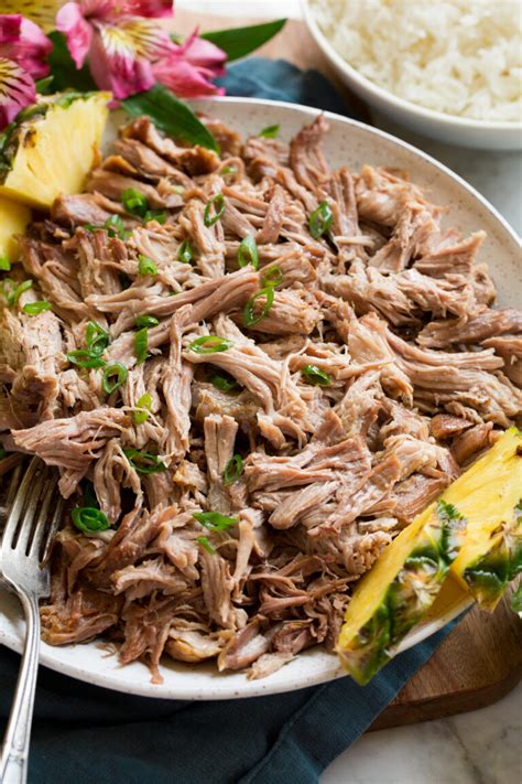 Kalua pork. Sep 7, 2021 · How to Make Kalua Pork. Slow Cooker Kalua Pork. Place meat in crockpot and sprinkle with salt, patting it into the meat. Combine liquid smoke, brown sugar, soy sauce and water and pour around pork, don’t wash off the salt. Cook on high for 6-7 hours or on low for 10-12 hours. Shred with a fork when tender and falling apart. Kalua Pork in the oven 