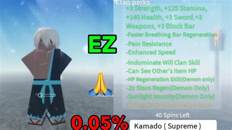 Kamado perks project slayers. Project Slayers Clan Buffs. Here’s a look at how rare each clan is and what buffs you can get if you obtain them. Project Slayers Clan Buffs and Tier List Supreme Rarity (0.2% Chance) Kamado. Slayers get faster breathing bar regeneration and can acquire Sun Breathing as a sub breathing. Unfortunately, Sun Breathing isn’t currently in … 
