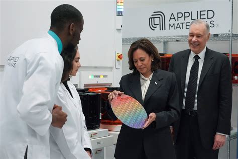 Kamala Harris visits Silicon Valley to highlight huge new Applied Materials chip project