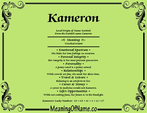 Kameron - Name Meaning, What does Kameron mean? (girl)