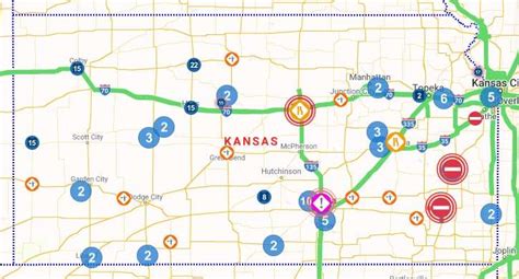 Kandrive map. Starting Tuesday, March 8, the Kansas Department of Transportation (KDOT) plans to close U.S. 166 at the intersection with 5 Mile Avenue east of Baxter Springs. Traffic should follow the signed state route detour on U.S. 400 and U.S. 69A. The closure will remain in effect until this summer. U.S. 166 traffic will be shifted to two 12-foot lanes ... 