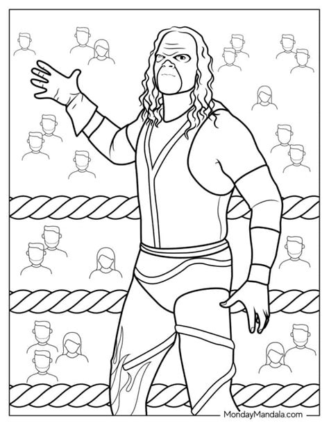 Kane Wwe Coloring Pages