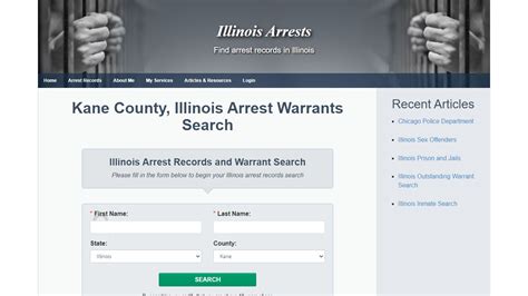 The Kane County Court Records links below