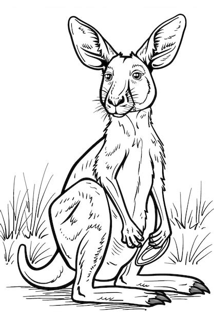 Kangaroo Coloring Shee