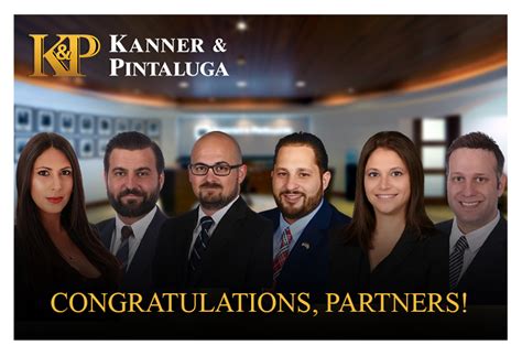 Kanner and pintaluga. About Kanner & Pintaluga. Founded in 2003, Kanner & Pintaluga is a NLJ500 and Mid-Market Pro 50 law firm that has recovered over $1 billion for property damage and personal injury clients nationwide. With nearly 100 lawyers and more than 30 offices throughout the Central and Southeastern United States, our primary goal is to achieve the most ... 