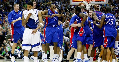 Apr 7, 2008 · The Jayhawks’ ended their storybook season with a 37-3 all-time record, while Memphis dropped to 38-2. Chalmers was named Final Four MVP. He was joined on the all-tournament team by Rush, Collins, Douglas-Roberts and Rose. The Official Athletic Site of the Kansas Jayhawks. The official source for KU Men's Basketball News - Kansas Wins 2008 ... . 