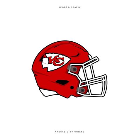 Kansas City Chiefs Helmet Fanart NFL American Football Foot américain
