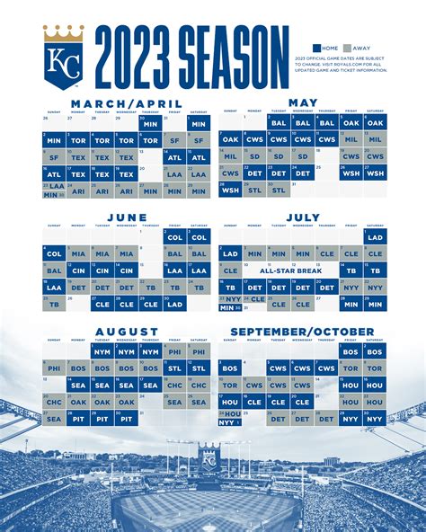 Kansas City Royals Printable Schedule