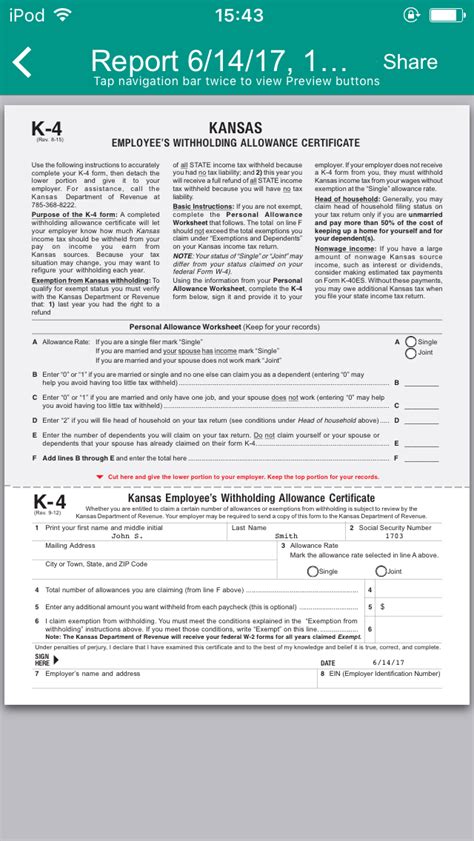 Kansas Form K-4 (Employees Withholding Allowance …