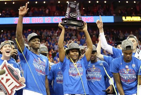 LAWRENCE, Kan. - The Kansas Jayhawks secured their 20 th Big 12 Conference championship in 26 years on Saturday, topping No. 21 Texas 70-63 in an overtime thriller at Allen Fieldhouse. The Jayhawks improved to 25-6 on the season and 14-4 in Big 12 Conference play. Texas dropped to 21-10 and 10-8 in the league.. 
