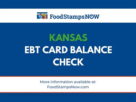 How to Check Kansas EBT Card Balance? There are three ways to check your Kansas EBT Card balance. Option 1 . Call 1-800-997-6666 to check the balance on your Kansas EBT Card. Option 2. You …. 