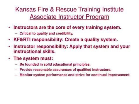 The Kansas Fire & Training Rescue Institute offers training opportunities across the state of Kansas, which include scheduled classes, the fire school seminars series, online courses, and other events. To view more details, or to register, visit the class link below.. 