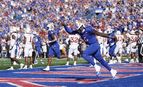 2022 Kansas Jayhawks Schedule and Results. ... Bowl Game: Lost Liberty Bowl 55-53 versus Arkansas. More Team Info. Kansas School History; 2022 Kansas Statistics; Schedule & Results; Roster; ... College Football Scores. Most Recent Games and Any Score Since 1869. Conferences. Big Ten, SEC, .... 