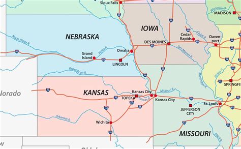 Kansas iowa. Nebraska - Kansas - Iowa - Illinois Map labelled black illustration. Download a free preview or high-quality Adobe Illustrator (ai), EPS, PDF, ... 