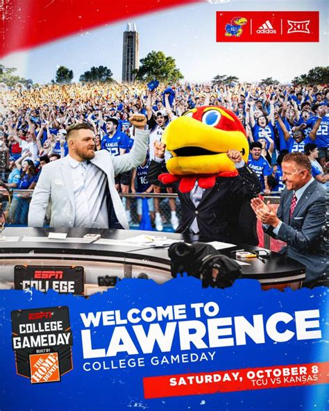 That’s really ESPN’s College GameDay coming to you live from Lawrence, Kansas. Home of the undefeated No. 19 Kansas Jayhawks. And man does it look like a …. 