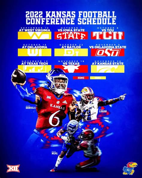 ESPN has the full 2022 Kansas Jayhawks Regular Season NCAAF schedule. Includes game times, TV listings and ticket information for all Jayhawks games.. 