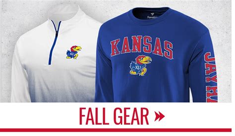 Kansas Gear & Gifts, Kansas Jayhawks Apparel Shop the biggest selection of officially licensed Kansas merch and Kansas Jayhawks apparel and gifts to help you highlight your team loyalty this season. We have an unmatched lineup of gear, including Kansas t-shirts, hats, hoodies, and more to help you prove your allegiance.. 