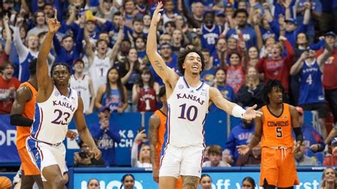 STILLWATER — For 9 minutes and 48 seconds, Oklahoma State looked nearly unbeatable. Kansas — the sixth-ranked team in the country — was lost offensively against OSU's speed. The Jayhawks did not score. They missed 20 straight shots. A 14-point deficit turned into a brief two-point lead with nearly 20 minutes remaining.. 