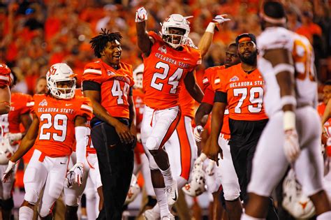 ESPN has the full 2023 Oklahoma State Cowboys Regular Season NCAAF schedule. Includes game times, TV listings and ticket information for all Cowboys games. ... vs Kansas State. W 29-21 : 3-2 (1-1 .... 