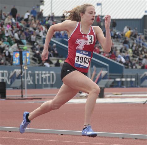 Her time of 23.97 in the prelims would rank No. 1 all-time in Kansas high school history, and ranks No. 4 in U.S. history for middle school runners. Competition at the 2023 KU Relays (Mike Courson) Pearce had to settle for the silver in the collegiate 100m dash in 11.66, just 0.07 seconds from the win.. 