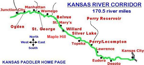 The Kansas River is generally slow-moving and features a 173-mile paddling trail that stretches from Junction City to Kansas City. This can be an ideal multi-day paddling trip but there are multiple access points if you want to paddle shorter sections. This can be a scenic trip, with tree-lined banks and sandbars to stop for picnics.. 