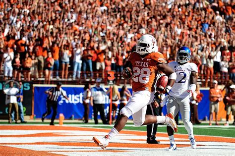 Live scores from the Texas and Kansas FBS Football game, including box scores, individual and team statistics and play-by-play. Texas vs Kansas Football Game …. 