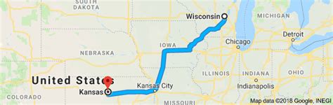 The total driving distance from Wisconsin to Kansas is 715 miles or 1 151 kilometers. Your trip begins in the state of Wisconsin. It ends in the state of Kansas. If you are planning a …. 