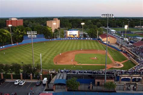 Hoglund Ballpark is a baseball stadium in Lawrence, Kansas. It is the home field for the University of Kansas ' baseball team. The stadium holds 3,000 people and opened for baseball in 1958. The stadium sits next to historic Allen Fieldhouse, home to the Kansas Jayhawks basketball teams. It is named after former Jayhawk baseball shortstop and ...