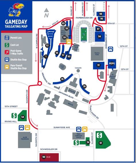 Kansas university football parking. Before the game (3 hrs before game time to kickoff) Place signs on either side of the drive. Allow cars with parking passes in the lot. Promote and try to sell additional season parking passes (Price will vary depending on the game) Do not allow vehicles to park on the grass between the white fence and KCIA. 