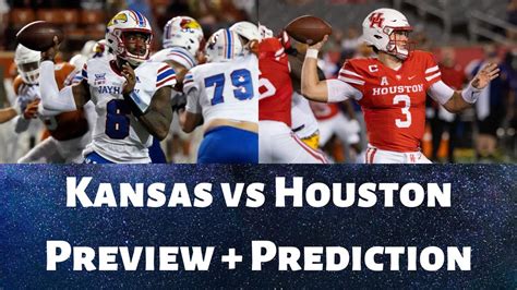 Kansas Vs. Houston Prediction & Pick. Kansas's uncharacteristic start to 2022 comes on the heels of a relatively strong finish to last season, including that infamous overtime thriller victory over Texas. QB Jalon Daniels was at the helm for that game and several other solid performances towards the end of the year, and he has picked up right ....