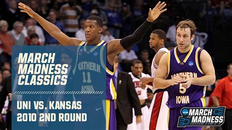 Kansas vs northern iowa. Northern Iowa went on to win 69-67, eliminating the top-seeded Jayhawks. (March 20, 2010). Get more Kansas and Kansas State basketball stories, videos and photo galleries on our special NCAA ... 