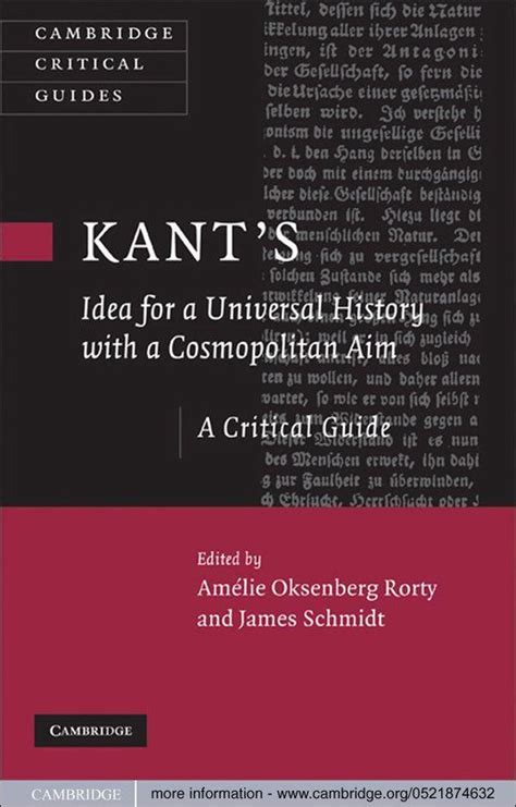 Kantaposs idea for a universal history with a cosmopolitan aim a critical guide. - Studyguide for chemistry the molecular science volume ii chapters 12.