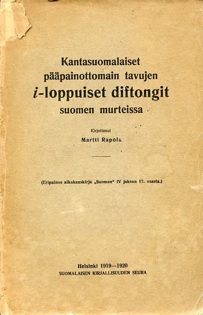 Kantasuomalaiset pääpainottomain tavujen i loppuiset diftongit suomen murteissa. - Maytag bravos xl washing machine manual.